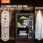 Vevor Safe 2.2 Cubic Feet Home Steel For Cash Gold 15.75X13X23.6 Inch. Fixed Price $215.61.