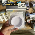 Marinco N10863DW Snap-in Deck Plate, 3" White. Fixed Price $24.99.