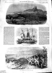 Original Old Antique Print 1848 Mount Victoria New Guinea Canoe Affray Natives. Fixed Price $28.21.
