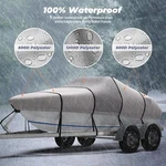 1200D Waterproof Trailerable Cover For 16-19FT/20-22FT Fishing V-hull Boats. Fixed Price $111.99.