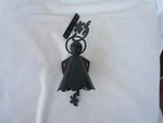 Vintage Steel/iron Angel Design Wall Hanger Bell With Pierced Heart Wings!!!. Fixed Price $14.88.