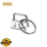 Uxcell 20PC 20MM Fob Hardware W/ Keychain Ring Silver Tone. Fixed Price $20.00.