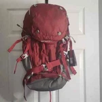 Hiking Backpack, Mountaintop, Unisex, Red And Gray, New With Tags, Waterproof. Fixed Price $112.00.