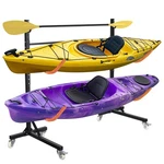 Freestanding Kayak Storage Rack, Adjustable Racks Outdoor With 4 Lockab.... Fixed Price $155.40.