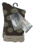 K. Bell Seal Brown Star Pattern Crew Size 9-11. Fixed Price $5.98.