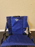 Crazy Creek Blue Folding Stadium Chair Montana Camp Outdoor Travel Nwt. Fixed Price $49.99.