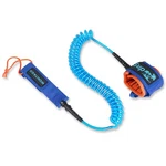 Lingvum Coiled Sup Leash Premium Stand Paddle Board Leg Rope Blue White. Fixed Price $26.99.
