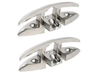 Pair Of 6" Stainless Folding Cleat, Flip-up Dock Retractable Cleats-enh.... Fixed Price $44.56.
