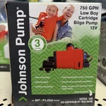 Johnson Pump 750 Gph Low Boy Cartridge Bilge 12V 33703. Fixed Price $42.99.
