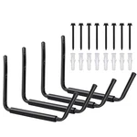 Lugo Heavy Duty Steel Storage Hooks, Wall Mounted Rack For Hanging (black). Fixed Price $32.30.