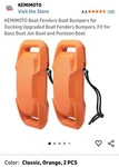 Kemimoto Boat Fenders Bumpers For Docking Bass Jon Pontoon. Fixed Price $49.99.