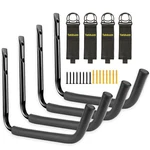 Tahikem 4 Pcs Kayak Rack Wall Mount, Canoe Hanger Hooks, Storage Black. Fixed Price $40.35.