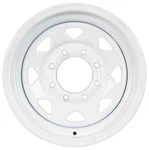 Trailer Wheel 16X6 Inch 8 Lug On 6.5 White Spoke Equipment Rim. Fixed Price $81.85.