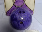 'pre-own' Vtg Brunswick Triple Crown E13214 Purple Swirl Bowl Ball Purp/wht Bag. Fixed Price $27.50.