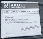Vault Cargo Management Roof/ Tow Bar Carrier Heavy Duty Water Proof 15 Cu Ft New. Fixed Price $14.39.