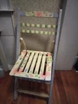 Vintage Folding Crazy Chair Handainted All Original. Fixed Price $55.00.