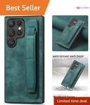 Leather Phone Case With Stand Strap For Galaxy S23 Ultra Shockproof Waterproof. Fixed Price $19.99.