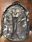 Under Armour Storm Hustle 5.0 Camo Backpack With Padded Straps Black & Gold. Fixed Price $11.99.