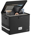 Docsafe Fireproof Vinyl Record Storage Box With 16.1"X13"X13", Black. Fixed Price $51.65.