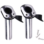 2X Flush Mount Fishing Rod Holder Boat Stainless Steel 30 Degree With Pvc Cap. Fixed Price $26.01.