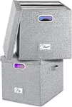 Vinyl Record Storage Box Set Of - For 100+ Single Lps 2PACK, Grey. Fixed Price $47.23.