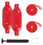 Rockville FEN245-RED Boat Fender Package Bumpers 4.5"X16", Lines + Pump. Fixed Price $32.95.