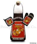 U.s. Corps Bbq Kitchen Set-apron-oven Mitt-pot Holder-marines Flag Usmc. Fixed Price $26.95.