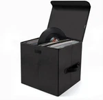 Vinyl Record Storage Box For 12INCH Lps,holds Up 80 Albums,collapsible. Fixed Price $26.01.
