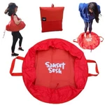 Surf Wetsuit Changing Mat Fun Red Waterproof Dry Bag With Large Handles. Fixed Price $23.99.