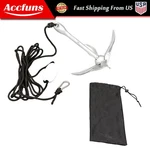 1-PCS 7.05LB White Marine Kayak Anchor Kit Folding Grapnel Boat With Claw. Fixed Price $38.21.
