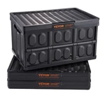 Vevor Collapsible Storage Bins With Lids Folding Stackable Containers 45L 3-PACK. Fixed Price $49.90.