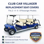 Club Villager 6 Or 8 Golf Cart Seat Cover Vinyl Staple On Replacements - Diy. Fixed Price $149.99.