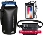 Freegrace Waterproof Dry Bag Set 3 - Submersible Sack With Double Zip Loc. Fixed Price $25.30.