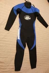 Aquawave Body Wetsuit Size Flatlock 2MM Black Blue Fullsuit Diving Scuba. Fixed Price $59.95.