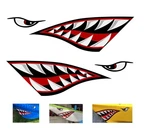 Shark Teeth Mouth Reflective Decals Graphics Sticker Fishing Boat Canoe Car. Fixed Price $14.01.