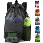 Hohom Mesh Swim Bag Beach Drawstring Backpack, Waterproof One Size, Ink Black. Fixed Price $16.03.