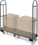 Narrow Aisle U-boat Platform Cart Truck Dolly Thick Steel Deck 2000 Lb W/ Wheels. Fixed Price $155.79.