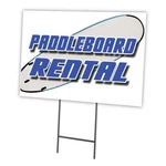 Paddle Board Rental Yard Sign & Stake Outdoor Plastic Coroplast Window. Fixed Price $24.99.