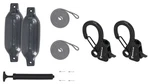 Rockville FEN245-GREY Boat Fender Bumpers 4.5"X16", Lines + Pump Clips. Fixed Price $62.95.