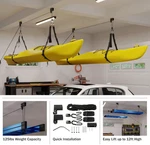 Rad Sportz Kayak Hoist 2-PACK Garage Storage Pulley Lift 125LB For Canoe. Fixed Price $48.99.