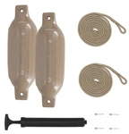 Rockville FEN245-SAND Boat Fender Package Bumpers 4.5"X16", Lines + Pump. Fixed Price $32.95.