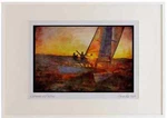 Sailing 172031 Sunset Streaking On Hobie 21, Camden, Maine Watercolour Pictur. Fixed Price $89.27.