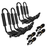 Gymax 2PAIRS Universal Kayak Roof Rack, J-bar Top Carrier With Straps, Foam. Fixed Price $110.83.