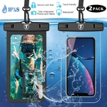 2 Pack Universal Waterproof Cell Phone Pouch Dry Bag Cover Swimming For. Fixed Price $9.39.