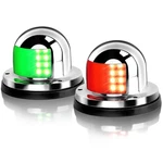 Obcursco Boat Navigation Lights, Led Red And Green Deck Mount Silver. Fixed Price $22.63.