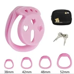 Flat Chasity Cage Plastic Pink With 4 Rings Free Gift Bag! Sissy, Clit, Fem, Dom. Fixed Price $39.99.