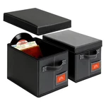 Yoyobubu 2PACK 7INCH Vinyl Record Storage Boxes Black Faux Leather H.... Fixed Price $43.68.