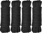 Pacthsd Boat Dock Lines 3/8" X 25' (pack Of 4), Black. Fixed Price $61.49.