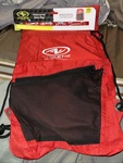 Athletic Works-waterproof Swim Bag Backpack W/ Drawstring Red Black 17L Mesh-new. Fixed Price $17.99.