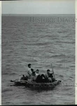 1991 Press Photo Cuban Refugees Float Aboard Makeshift Raft Key West, Florida. Fixed Price $19.99.